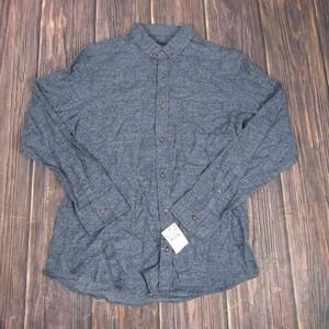 Wallin & Bros Shirt Mens Large Button Down Long Sleeve Ordyalis Grindle Navy